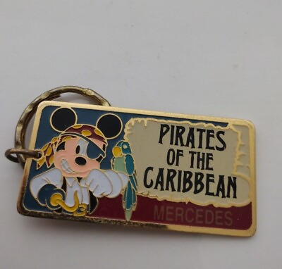 #ad Disney Mickey Pirates of the Carrribbean Namesake quot;Mercedesquot; Keychain Keyring