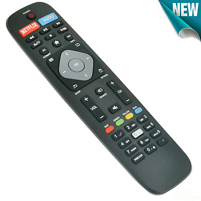 #ad New for Philips 4K Ultra HD Smart TV Remote Contorl w Netflix Vudu NetTV APP Key