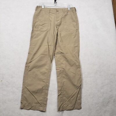 #ad The North Face Horizon II Pants Womens 8 Tan Hiking Outdoor Roll Cuff Ripstop $16.99