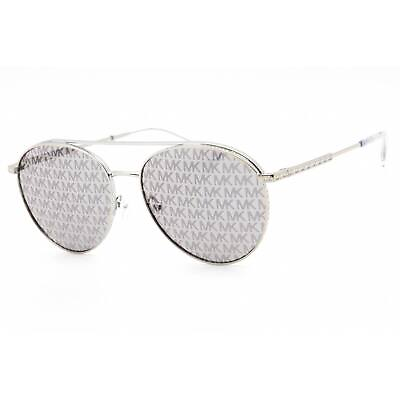 #ad Michael Kors Women#x27;s Sunglasses Silver Aviator Full Rim Frame 0MK1138 1153R0