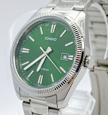 #ad Casio Collection MTP 1302D 3AJF Mens Watch Dark Green Dial Analog From Japan