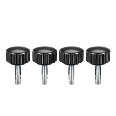 #ad M4 x 15mm Male Thread Knurled Clamping Knobs Grip Thumb Screw on Type 4 Pcs
