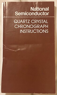 #ad Vtg 1978 National Semiconductor Quartz Crystal Chronograph Watch Instructions