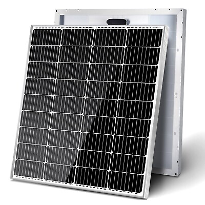 #ad HQST 100 Watt 12 Volt 9BB Cell Monocrystalline Solar Panel Compact Square Size