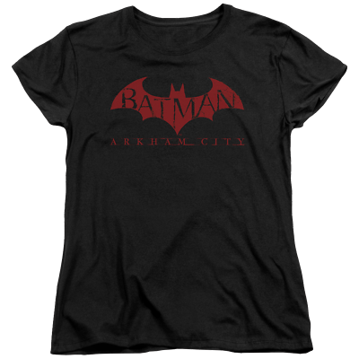 #ad Batman Arkham Red Bat Women#x27;s T Shirt