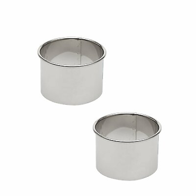 #ad Ateco 14402 Stainless Steel Metal Round Cookie Cutter 2 PC 2 1 2quot;