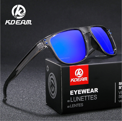 #ad KDEAM Men Women Polarized Sunglasses Sport Outdoor Driving Square Glasses UV400