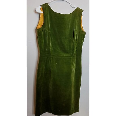 #ad Vintage Velvet Dress Green Lined Maxwell Originals by Prominent Size 8 10