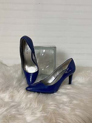 #ad Bandolino Stiletto Blue Synthetic Women Heel Shoes Size 7.5