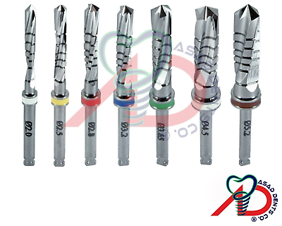 #ad 7pcs Dental Implant Bone Grafting Drills Kit External Irrigated External Tool CE