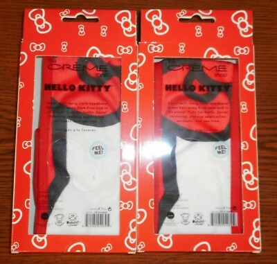 #ad LOT OF 2 THE CREME SHOP HELLO KITTY TERRY CLOTH HEADBANDS NEW IN PACKAGE