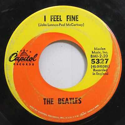 #ad Rock 45 The Beatles I Feel Fine She#x27;S A Woman On Capitol Records