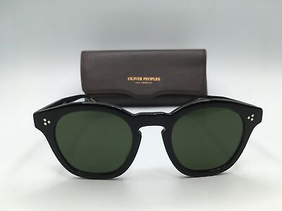 #ad Oliver Peoples OV5382SU Unisex Black Frame Dark Green Lens Square Sunglasses48MM $269.99