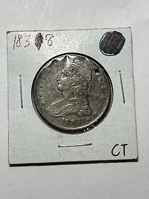 #ad 1838 Reeded Edge Capped Bust Half Dollar AU Details Holed Better Date