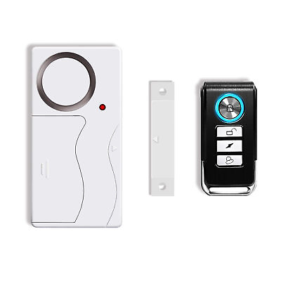#ad Simple Door Alarm Remote Control Battery Power Doorbell Mode Anti theft Alarm