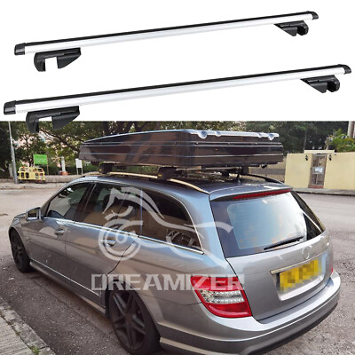 #ad 48quot; Roof Rack Cross Bars Luggage Cargo Carrier For Mercedes Benz C Class Estate