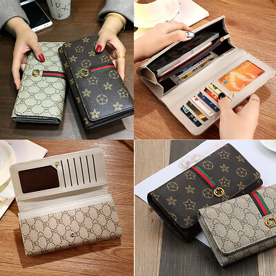 #ad Ladies Wallet Women#x27;s Luxury Long Leather Card Holder Case Purse Clutch Handbags
