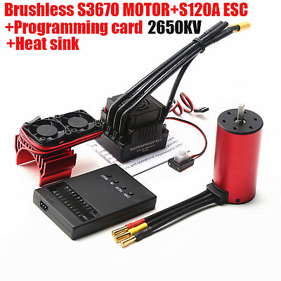 #ad S3670 2650KV Brushless Motor Sensorless Waterproof Motor and 120A Brushless V1H8