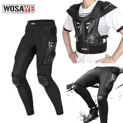#ad WOSAWE Adults Ski Motocross Body Armor Vest Protector Hip Protective Long Pants