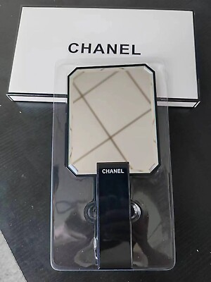 #ad Chanel Handheld Square Handheld Makeup Mirror Black
