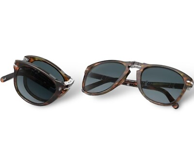 #ad Persol Steve McQueen Pilot Sunglasses Folding Aviator Glass Lens’s Polarized 714