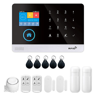 #ad 433MHz Wireless WIFI GSM Auto dial Alarm Security System Smart Home System A7B9
