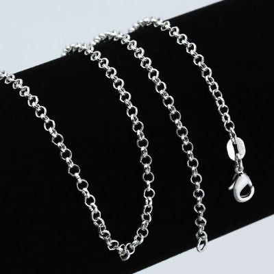 #ad EPIC VAULT 925 Silver Filled Rolo Chain Replacement Necklace 20quot;