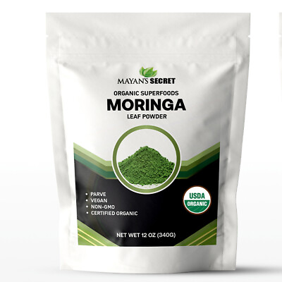 #ad USDA Certified Organic Moringa Oleifera Leaf Powder 12 OZ Free Ship