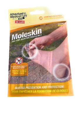 #ad Adventure Medical Kits Pre Cut and Shaped Moleskin Blister Dressing 28 Count