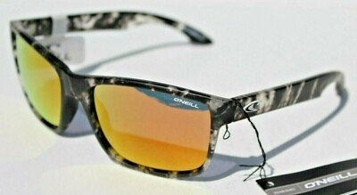 #ad O#x27;NEILL Anso POLARIZED Sunglasses Black Dye Gold Mirror Surf Beach NEW