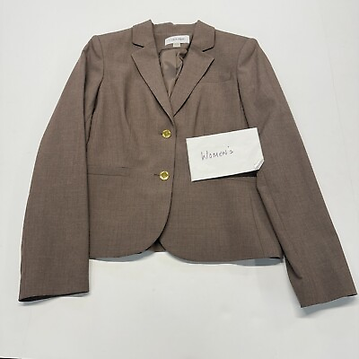 #ad Calvin Klein Womens Blazer Jacket Front 2 Button long sleeves Size 8