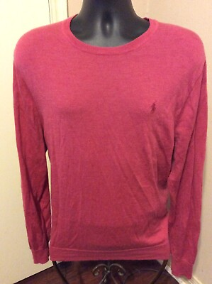 #ad Polo Ralph Lauren Men#x27;s Sweater Slim Fit Washable Merino Wool Size 2XL Red