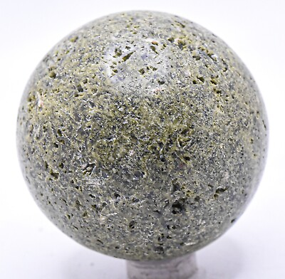 #ad 2.1quot; 255g Green Epidote Sphere Polished Gemstone Druzy Crystal Mineral Ball Peru