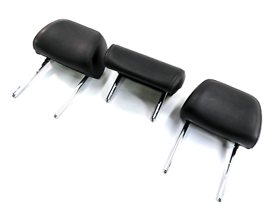 #ad 2013 AUDI A4 B8 8K REAR SEAT HEADREST SET 3 BLACK LEATHER