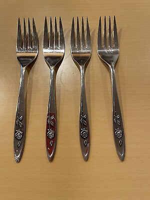 #ad Oneida MY ROSE Community Stainless Salad Forks