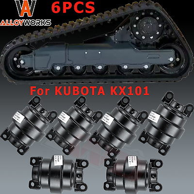 #ad 6PCS Track Roller Bottom Roller For KUBOTA KX101 Mini Excavator HEAVY DUTY