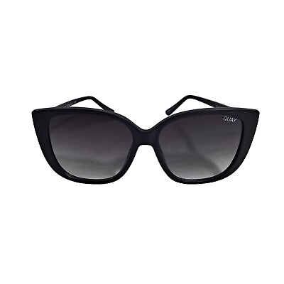 #ad Quay Australia Sunglasses Matte Black Smoke Fade Polarized Everafter Cat Eye