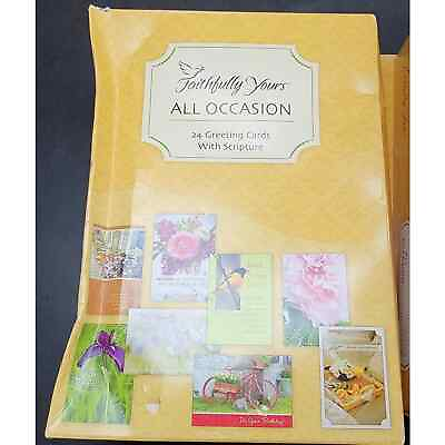 #ad Faithfully Yours Designer Greetings All Occasion Greeting Cards 24ct Damaged Box