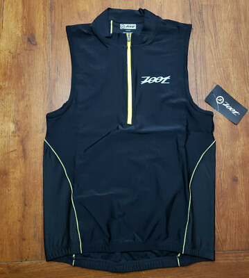 #ad NEW Zoot Mens M Tri Tank Performance Top Black Compression Triathlon Shirt