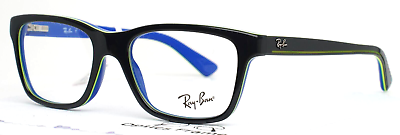 #ad RAY BAN RB1536 3600 Gray On Blue Boys Kids Square Eyeglasses 48 16 130 B:34