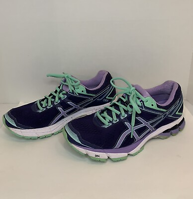 #ad ASICS GT 1000 Duomax IGS T5A7N Purple Teal Shoes Sneakers Size 9. read