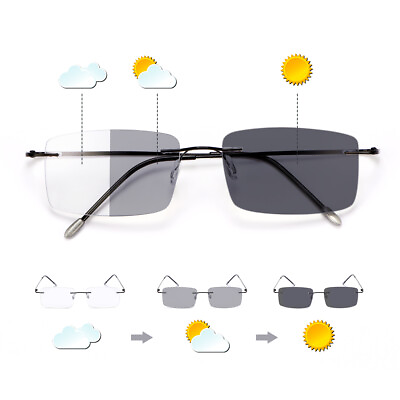 #ad Progressive Multifocus Reading Glasses Reader Photochromic Transition Sunglasses
