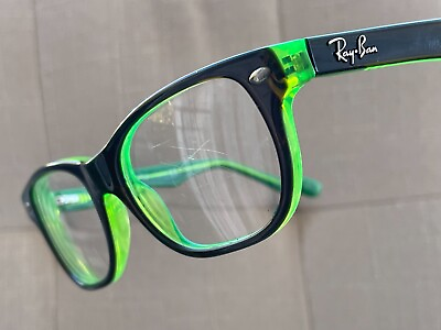 #ad Ray Ban youth Kid Eyeglasses Black Green Tone RB1555 46 15 125 Glasses