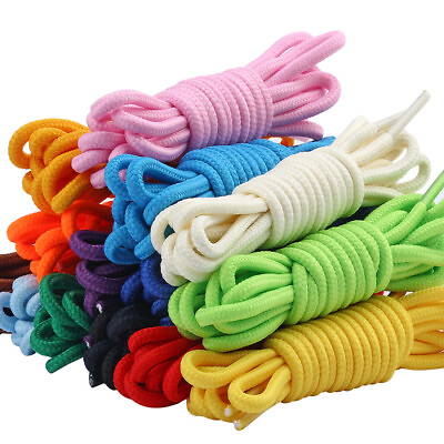 #ad Unisex Rope Multi Color Waxed Round Cord Dress Shoe Laces Colourful Shoelaces