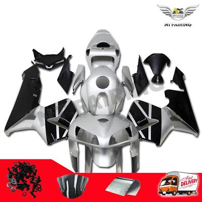 #ad MSB Injection Mold Silver Plastic Fairing Fit for Honda 2005 2006 CBR 600RR x011