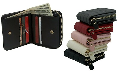 #ad Women#x27;s Coin Wallet Short Mini Section Square Zipper