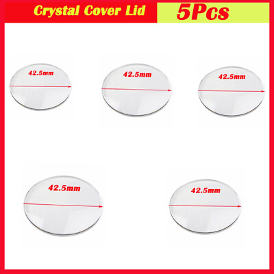 #ad Crystal Cover Lid Dial Caliper Dial Test Indicator 42.5mm Dia Curved Crystal 5Pc