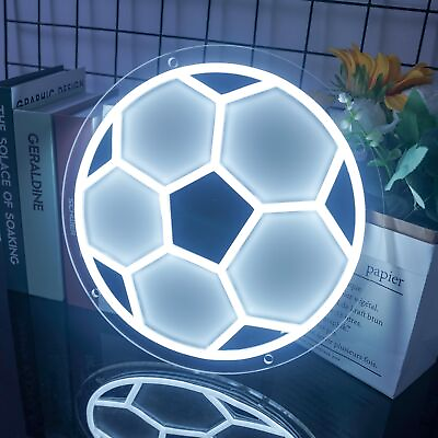 #ad Soccer Neon Sign for Wall Decor Dimmable Neon Soccer Ball Sign Soccer Neon L...