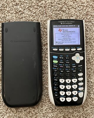 #ad Texas Instruments TI 84 Plus C Silver Edition Color Graphing Calculator WORKS