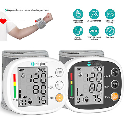 #ad Ziqing Digital Wrist Blood Pressure Monitor BP Cuff Automatic Machine Tester $12.97